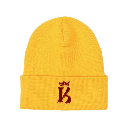 Krúbi "Krown" kötött sapka - Aranysárga/Burgundi